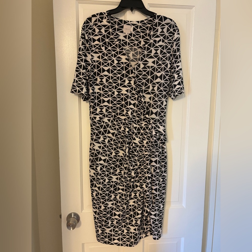 Black and White Wrap Dress